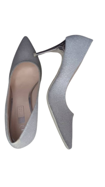 Lucky Silver Heel Cover Shoe Size 41