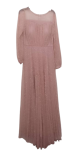Nu-dem Peach Net Long Flowing Gown Size 38