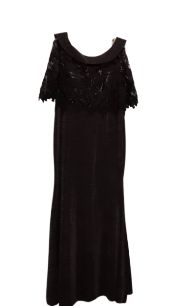 Fervente Black Long Gown Size 44
