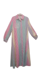 Yessaintlaurent[ysl]multicolor Stripes Long Free Gown