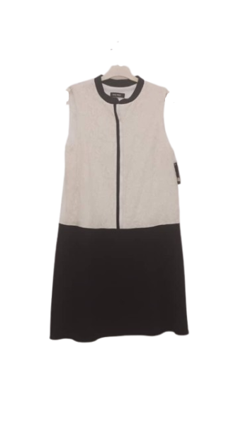 Nine West Cream And Black Short Sleeveless Gown Aize 10