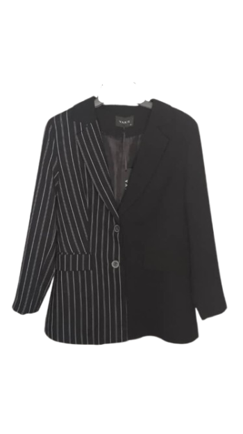 Yake Black And White Stripe Blazzers Size 38