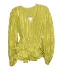 Moments Lemon Plitted Longsleeve Top