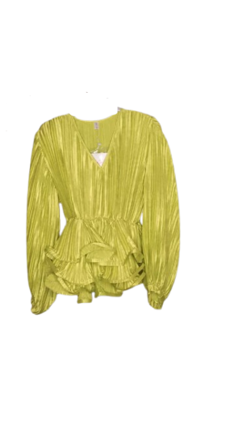 Moments Lemon Plitted Longsleeve Top