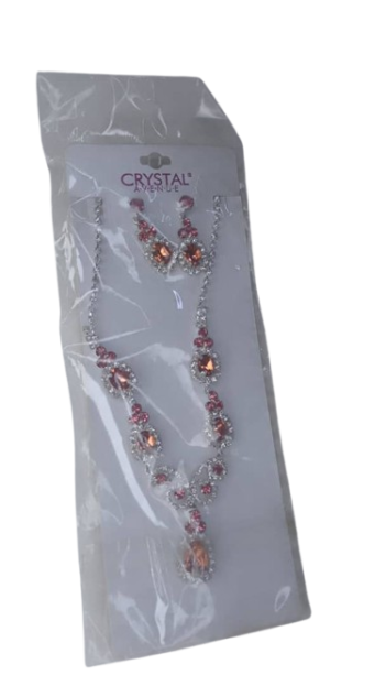 Crystal Avenue Burnt Orange Set Jewelry