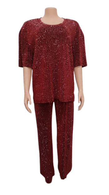 Mxm Red Stone Trouser 2pcs Size L