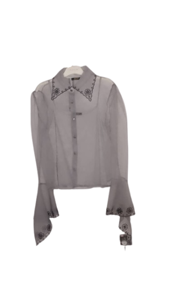 Te Amo Grey Transparent Top With Inner Size 38