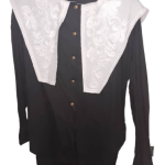 Uk Black Top With White Cape