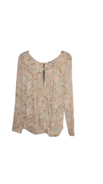 Ny Collection Floral Patterned Top Size L