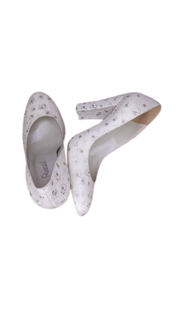 Ruscuto White Heel Cover Shoe Size 39