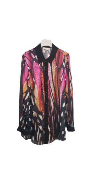 Gg London Butterfly Patterned Stoned Top Size Size Uk 14