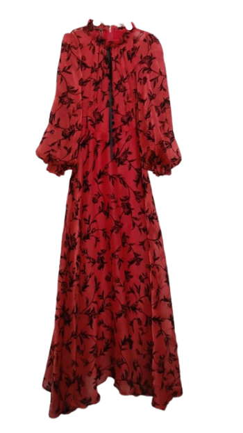 My Clarissa Red And Black Long Flowing Gown Size 42