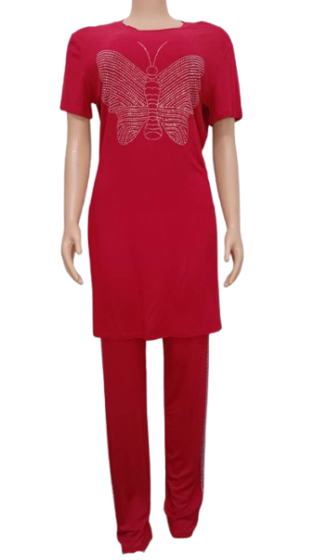 Uk Red Trouser 2pcs Size Xl