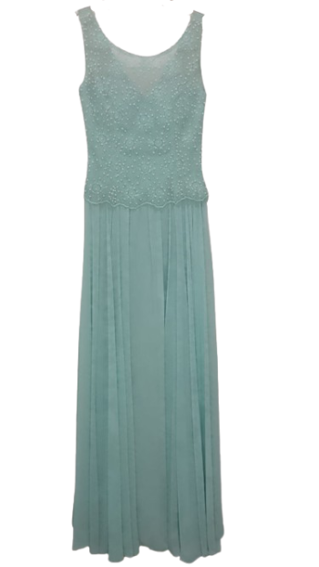 Piyamor Blue Sleeveless Long Gown Size 38