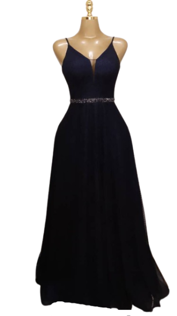 Venvienna Collection Black And Purple Sleeveless Flowing Gown Size 3