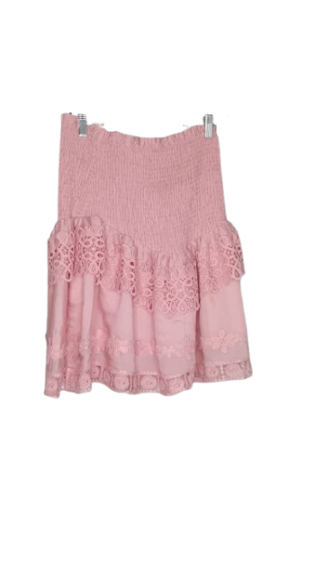 Uk Pink 2pcs Short Skirt And Off Shoulder Top
