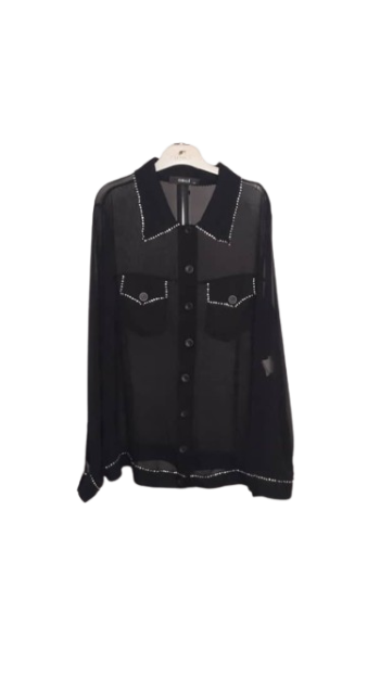 Orgi Blacvk And Stoned Top Size 48