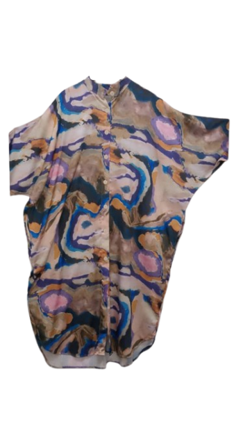 Haniqa Purple Multicolor Gown Size 50