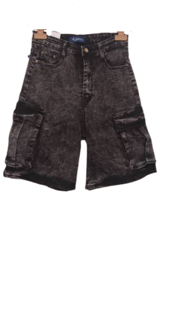 D Jeans Stone Black Combat Short Size 28