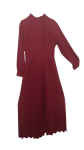 Dmn Marrow Red Long Plitted Gown Size Uk 14