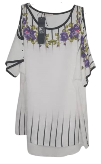 My Clarissa White,purple,green And Pink Top Size Uk12