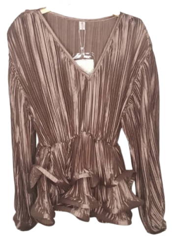 Moments Beige Plitted Top
