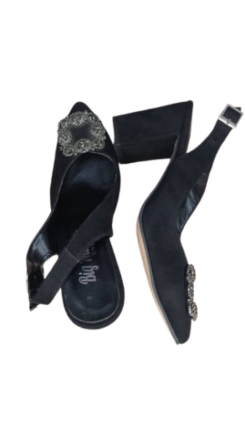 Big Number Black Sandals Size 38