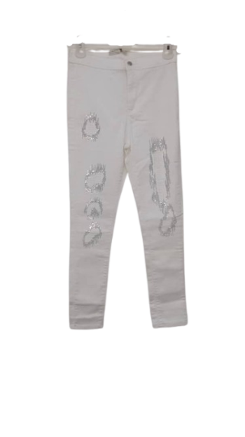 Double Tt.white Jeans Trouser Size 30
