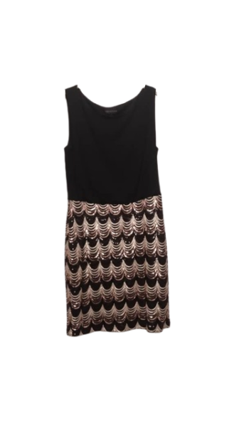 Connected Apparel Black Shiny Gown Size 12