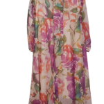 Uk Purple And Green Multicolour Long Sleeve Gown Size 2xl