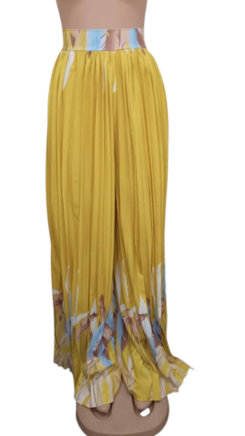 Uk Yellow And White 2pcs Plitted Trouser Size L