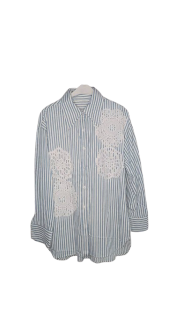 Uk Blue And White Stripe Longsleeve Top