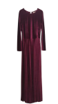 Avzem Wine Longsleeve Plitted Long Gown Size 36