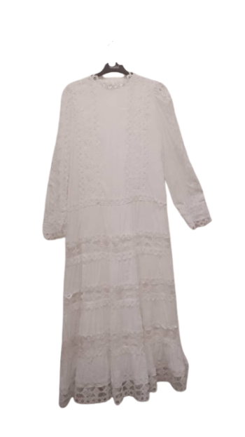 Uk White Longsleeve Gown Size Xl