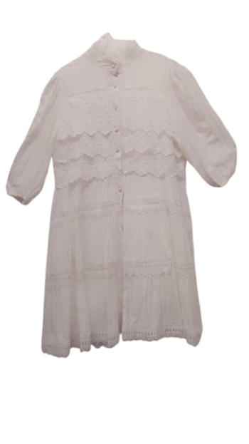 Uk White Shortsleeve Free Short Gown Size Xl