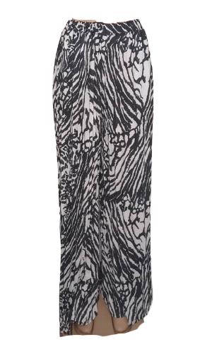 Beauty White And Black Plitted Trouser Size L