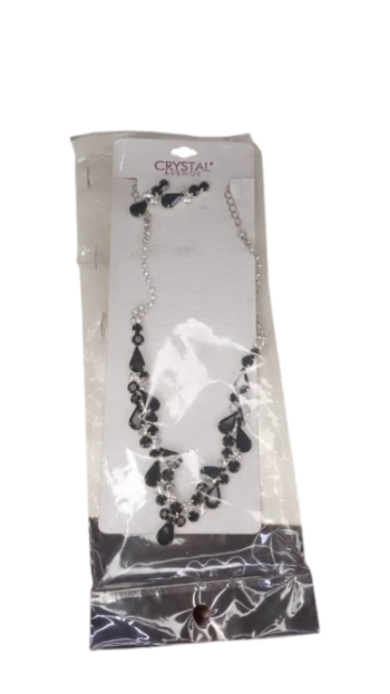 Crystal Avenue Black Set Jewelry