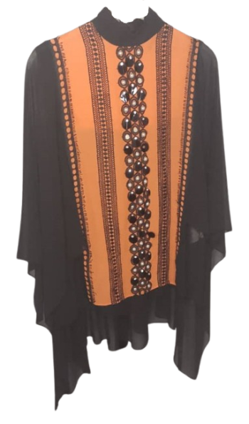 Genese Black & Orange Top Size 1