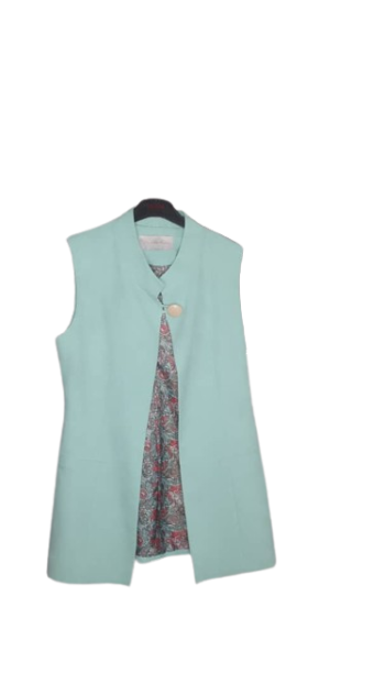 Mode Class Seagreen Sleeveless Blazzers Size 36