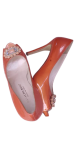 Osvaldo Rossi Orange Heelcover Shoe Open Toe Size 39