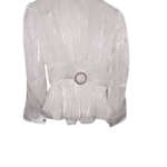 Uk White Plitted Top With Silver Design