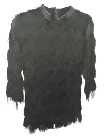 Flamingo Dark Green Hairy Top Size 38