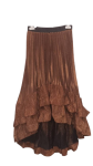 Uk Brown Plitted Skirt Size 14