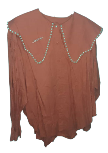 Uk Red Top With Cream Stones