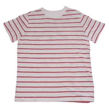 Primark White With Red Stripes Polo Size M