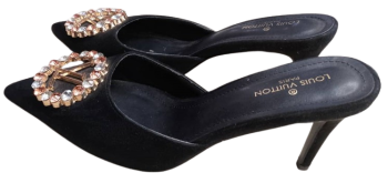 Louis Vuiton Paris Black Slippers Size 39