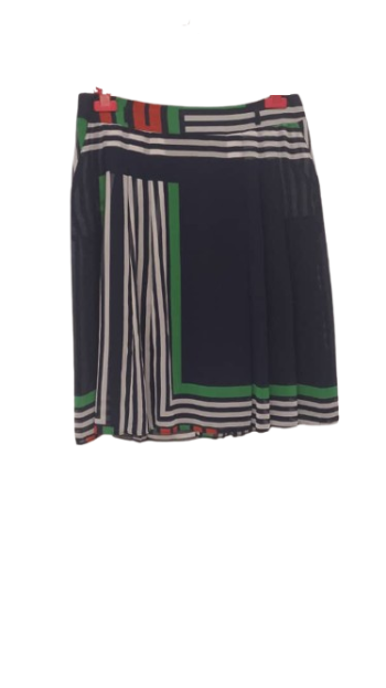 Aversia Navyblue,orange,green And White Skirt Size 44