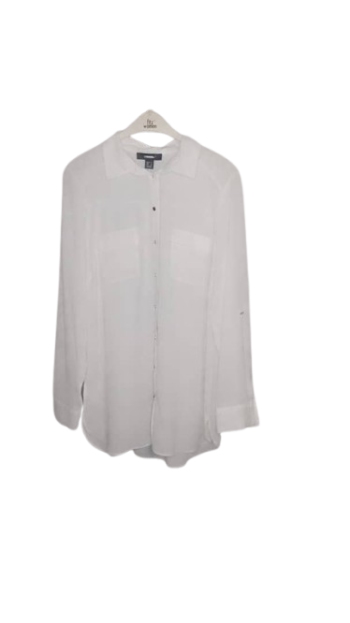 Primark White Long Top Size Uk 14