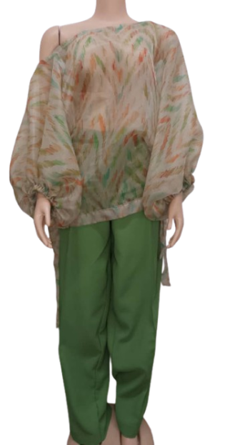 T & D Collection Green Trouser 2pcs Size 14