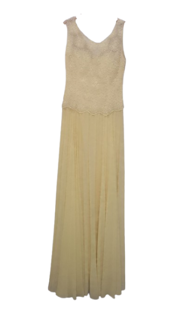 Piyamor Yellow Sleeveless Long Gown Size 38